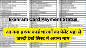 E-Shram Card Payment Status