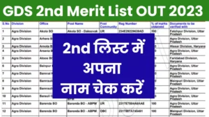 GDS 2nd Merit List